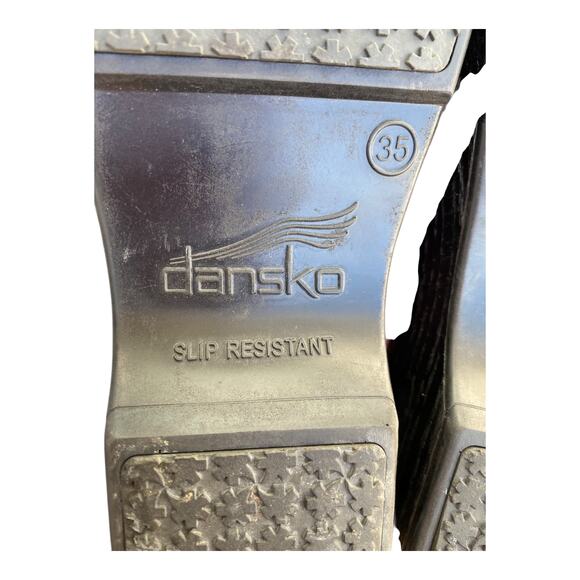 DANSKO Pro Clogs Size 5 EU 35 Red Distressed Leather Slip-Resist Work Nurse - Picture 10 of 16